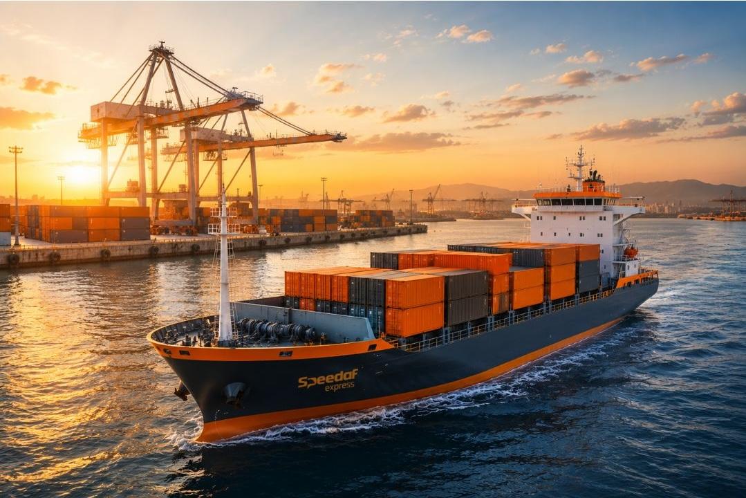 Cargo Ship port loading